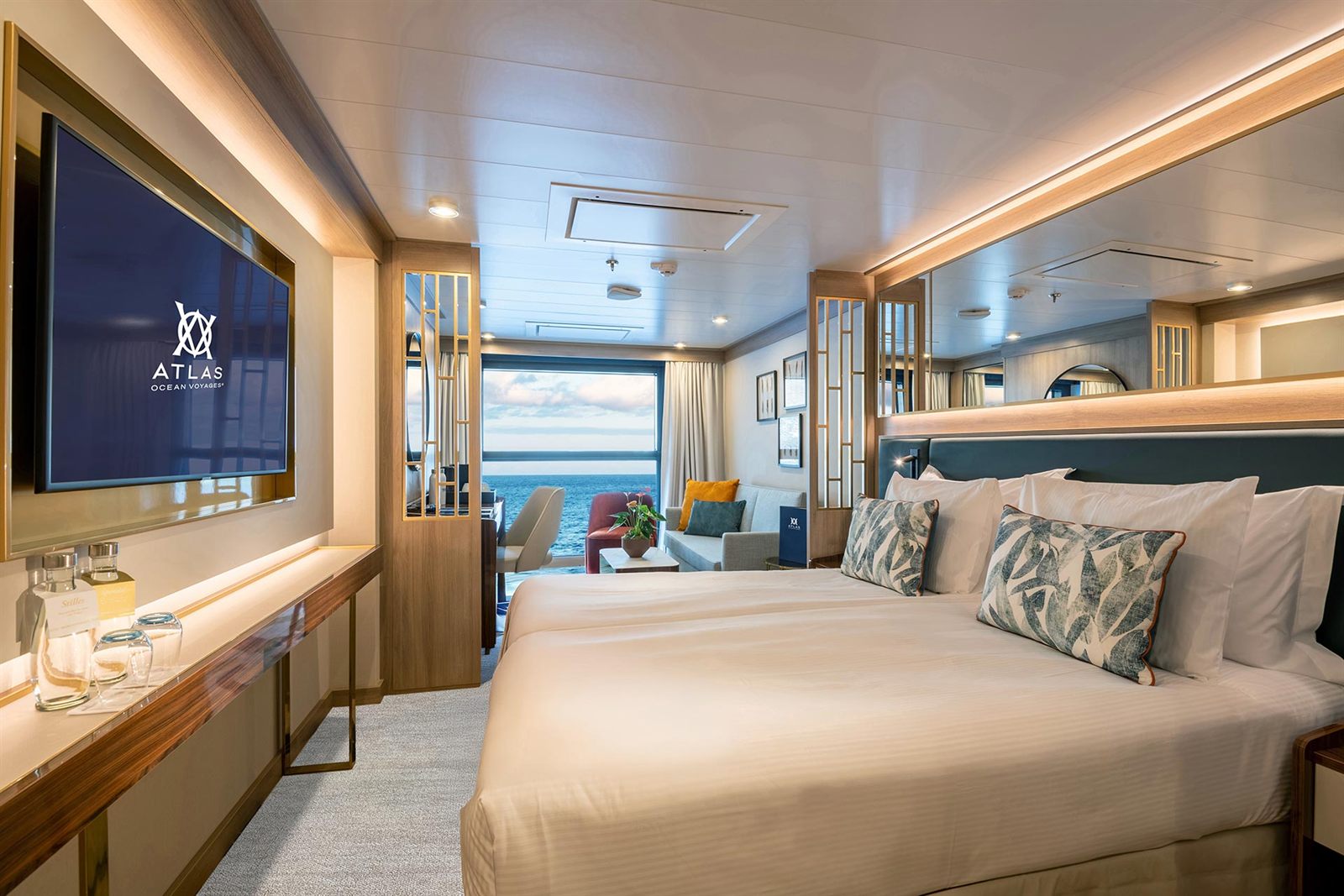 Ocean cruise stateroom